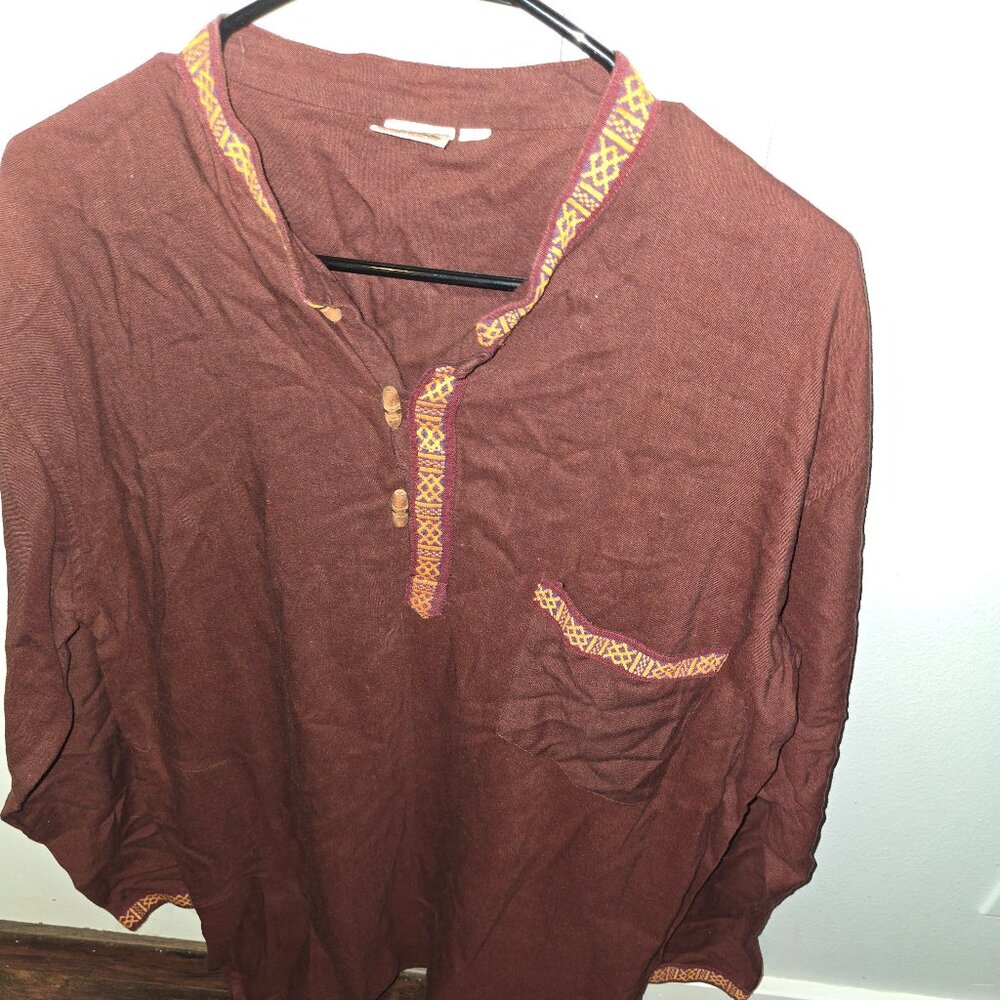 Mens boho long sleeve